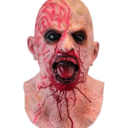 Máscara de zombi ensangrentada que cubre toda la cabeza