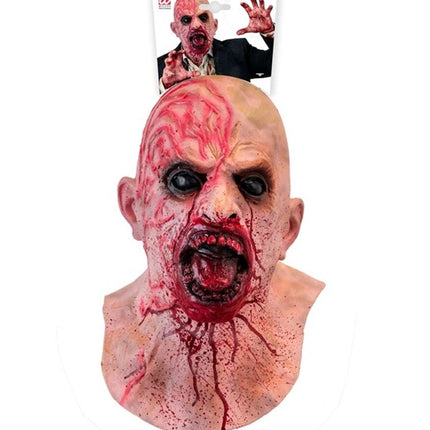 Máscara de zombi ensangrentada que cubre toda la cabeza