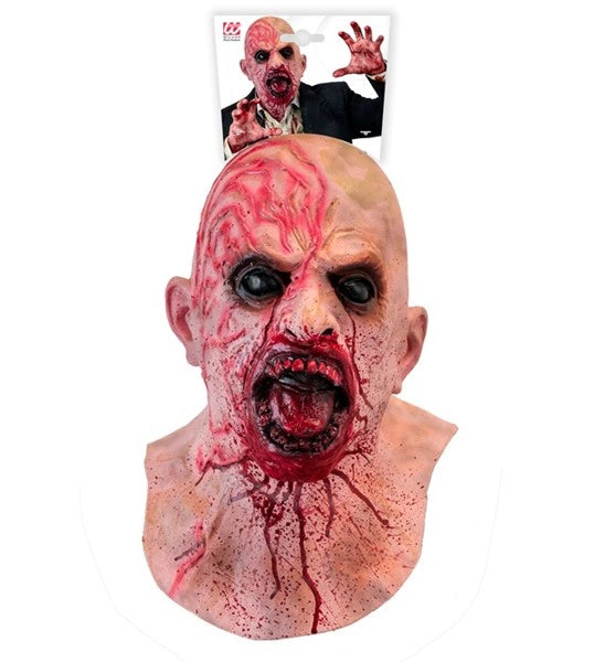 Máscara de zombi ensangrentada que cubre toda la cabeza