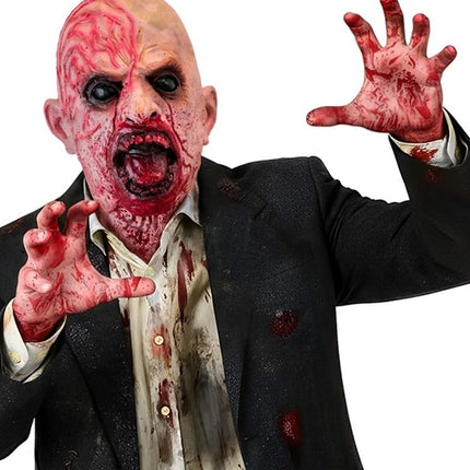 Máscara de zombi ensangrentada que cubre toda la cabeza