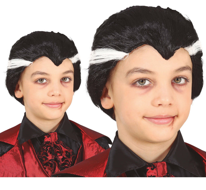 Peluca Negra Drácula Niño