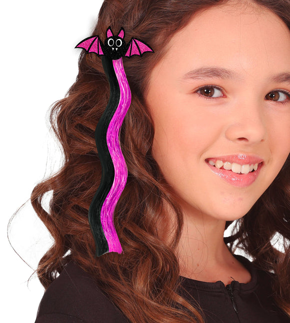Extensión de pelo de murciélago Negro Morado 40cm