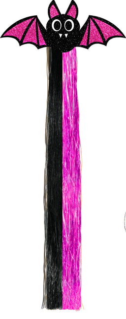 Extensión de pelo de murciélago Negro Morado 40cm
