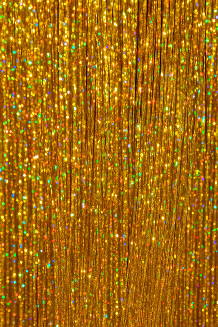 Extensión de pelo dorada Glitter 50cm 3pcs