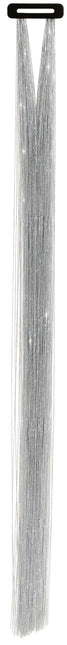 Extensión de pelo plateada Glitter 50cm 3pcs