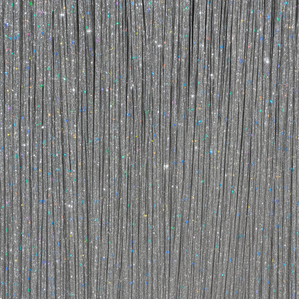 Extensión de pelo plateada Glitter 50cm 3pcs