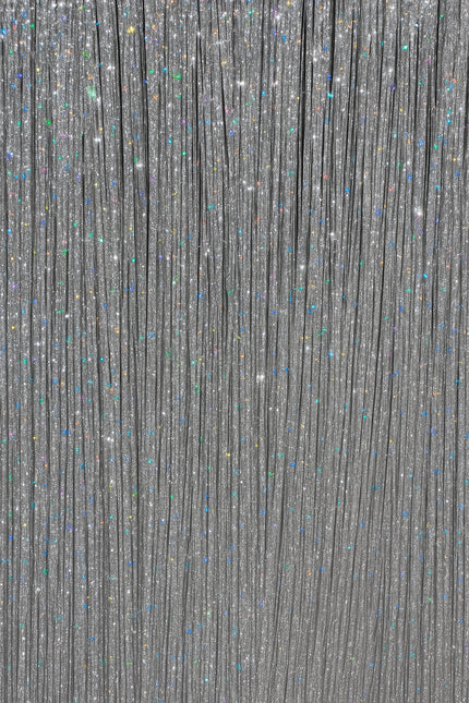 Extensión de pelo plateada Glitter 50cm 3pcs