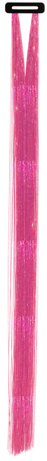 Extensión de pelo rosa purpurina 50cm 3pcs