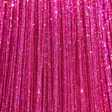 Extensión de pelo rosa purpurina 50cm 3pcs
