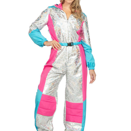 Traje de esquí de lujo plata