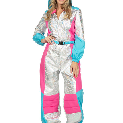 Traje de esquí de lujo plata