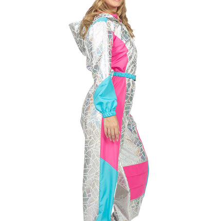 Traje de esquí de lujo plata