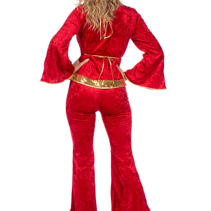 Glitter disco set rood/goud