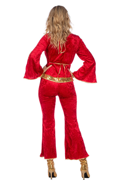 Glitter disco set rood/goud