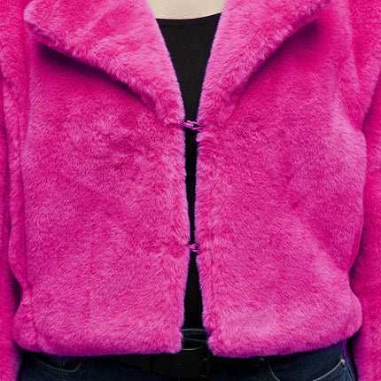 Chaqueta Fluffy rosa rave (M/L)