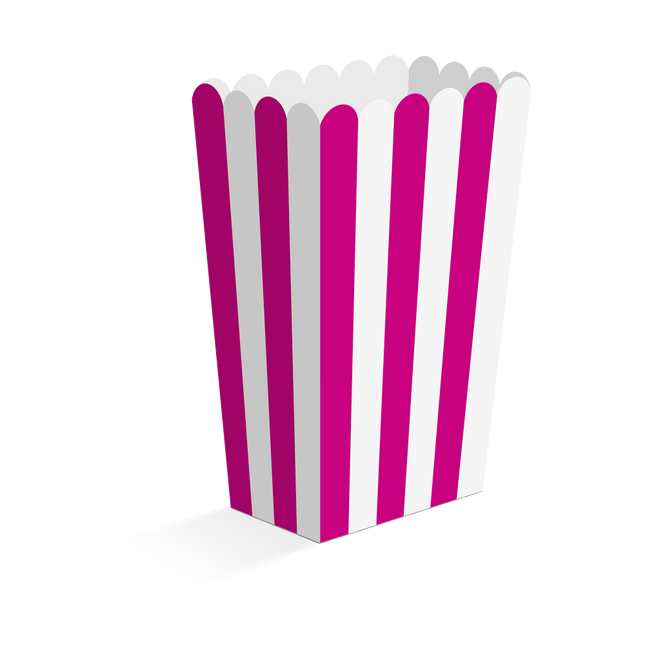 Fuchsia Popcorn Bakjes 13,5cm 8st