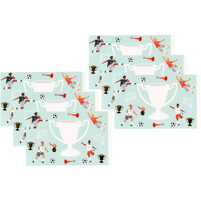 Pegatinas De Fútbol Para Botellas De Burbujas 11cm 6pcs
