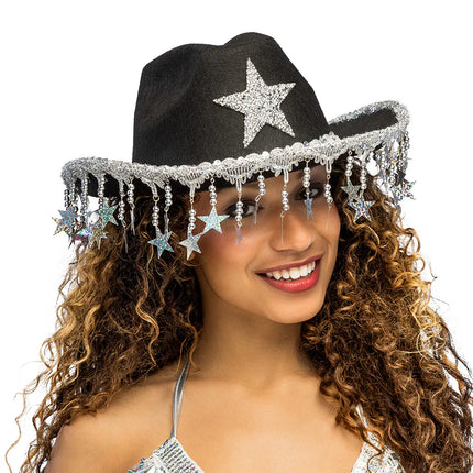 Sombrero de vaquero Stargazing negro