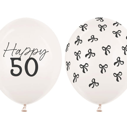 50 Jaar Ballonnen 30cm 50st van Partydeco koop je bij Partywinkel