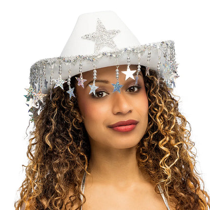 Sombrero de vaquero Stargazing blanco