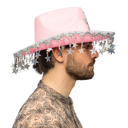 Sombrero de vaquero Stargazing rosa