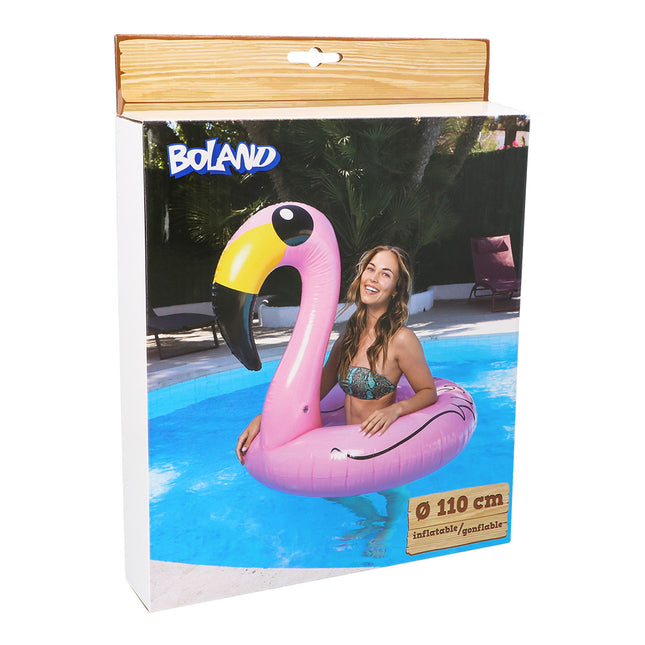 Cesta hinchable de natación Flamingo