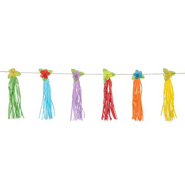 Guirnalda de borlas de papel Hawaii 3m