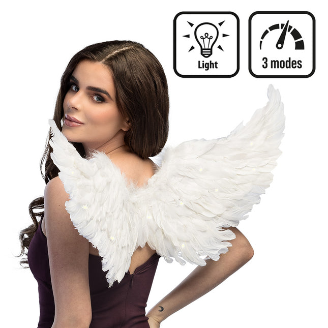 LED alas de ángel blancas