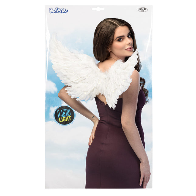 LED alas de ángel blancas