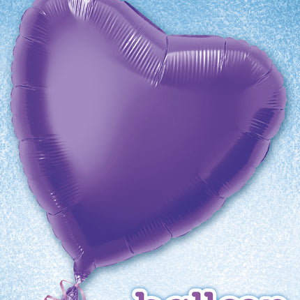 Globo de Helio Corazón Morado Vacío 45cm