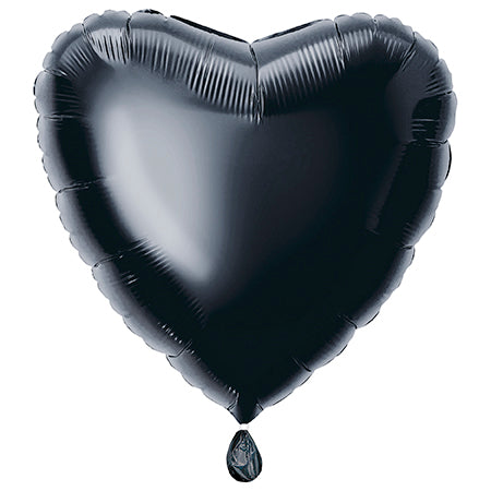 Globo de Helio Corazón Negro Vacío 45cm