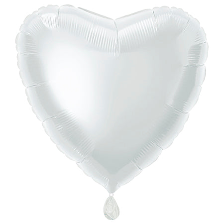 Globo de Helio Corazón Blanco Vacío 45cm