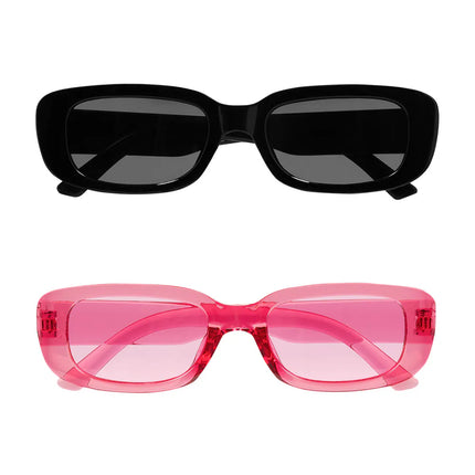 Lote de 2 gafas de fiesta Techno (negras y rosas)