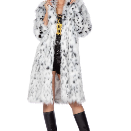 Abrigo de piel dálmata largo (V)