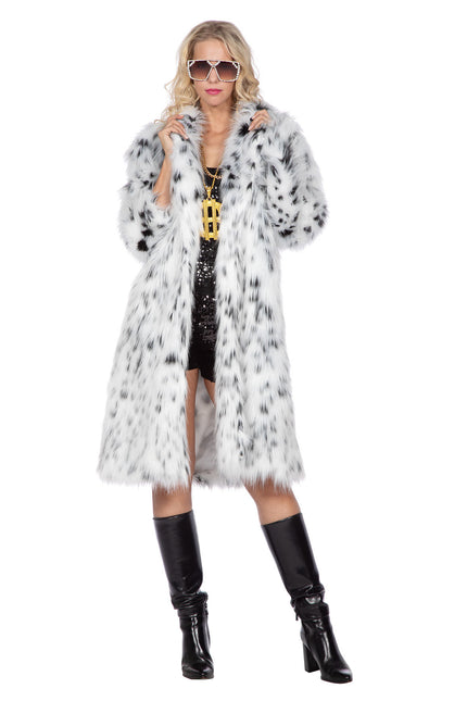 Abrigo de piel dálmata largo (V)