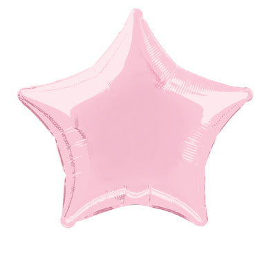 Globo de Helio Estrella Rosa Claro Vacío 50cm
