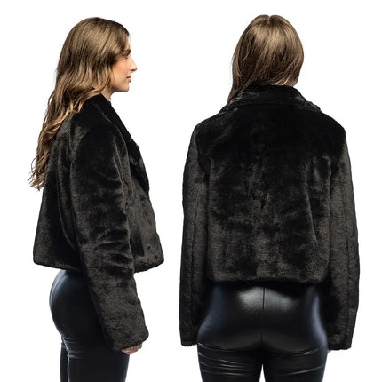 Chaqueta Fluffy Rave negra (M/L)
