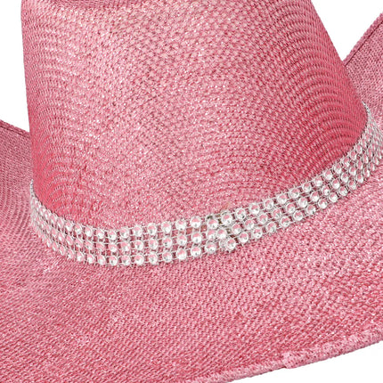 Sombrero de vaquero rosa medianoche
