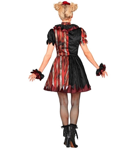 Vestido «Wicked Clown» rojo y negro para mujer