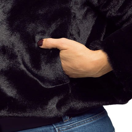 Chaqueta Fluffy Rave negra (M/L)