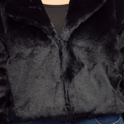 Chaqueta Fluffy Rave negra (M/L)