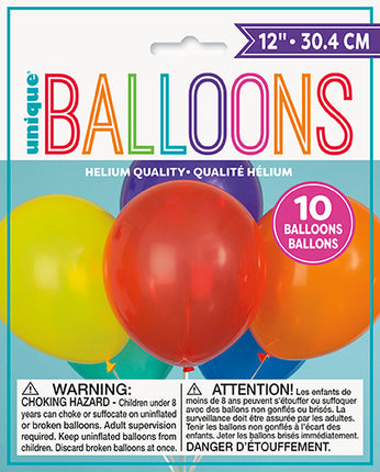 Globos de Colores Surtidos 30cm 10pcs