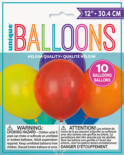12" Globos de Látex, 10ct - Surtidos