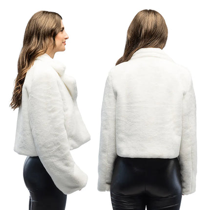 Chaqueta Fluffy rave blanca (M/L)