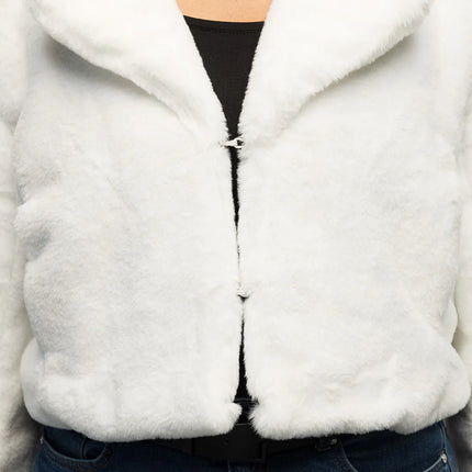 Chaqueta Fluffy rave blanca (M/L)