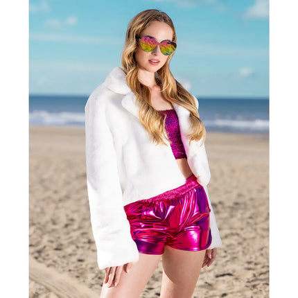 Chaqueta Fluffy rave blanca (M/L)