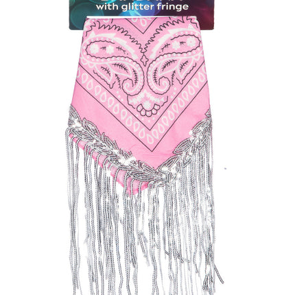 Bandana rosa Flecos de strass