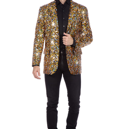 Blazer de oro y plata Paillettes para hombre