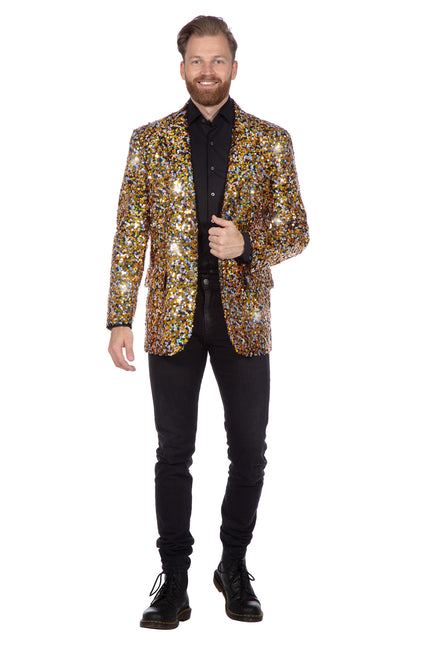 Blazer de oro y plata Paillettes para hombre