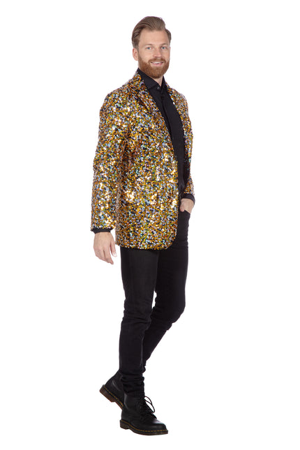 Blazer de oro y plata Paillettes para hombre